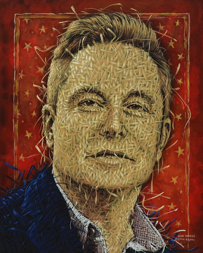 Alexi Torres, Elon Musk, 2021
Oil on Canvas, 30 x 24 in.
