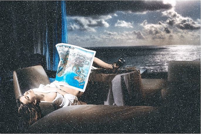 David Drebin, Dreaming the World, 2021
Digital C Print with Diamond Dust, 39 x 59 in.