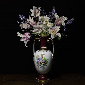 T.M. Glass -&nbsp;T.M. Glass Spring Bouquet in a Ceramic Vase