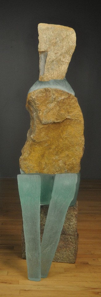 Thomas Scoon, Consort #2, 2019
Cast Glass and Granite Sculpture, 53 x 14 x 21 in.