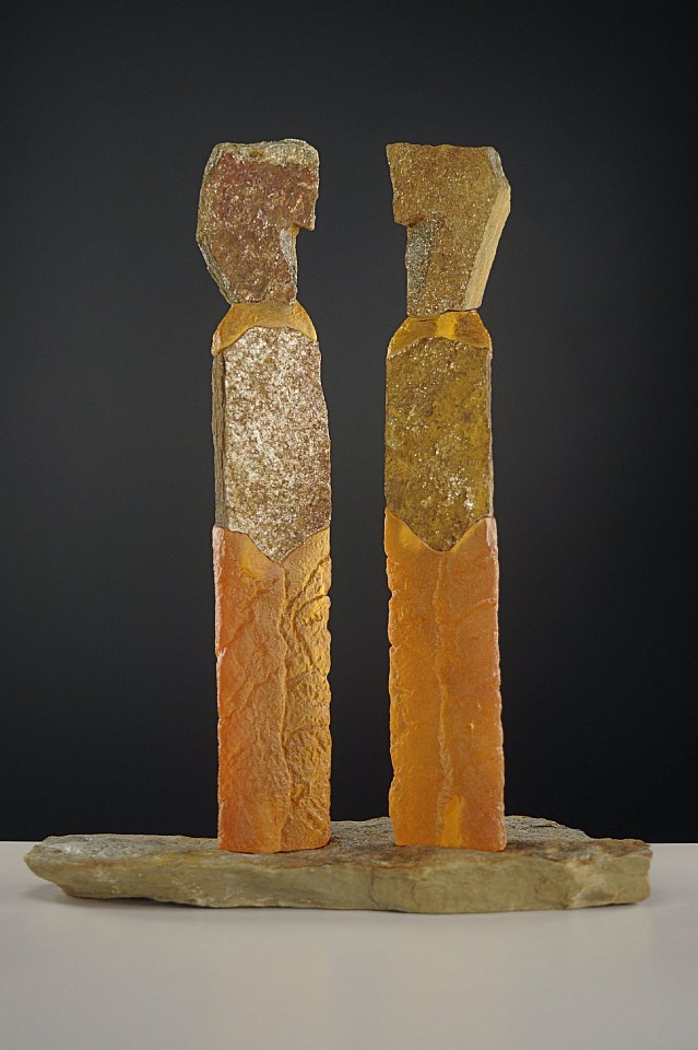 Thomas Scoon, Dialogue #1, 2011
Cast Glass and Granite Sculpture, 16 x 3 x 2 in.