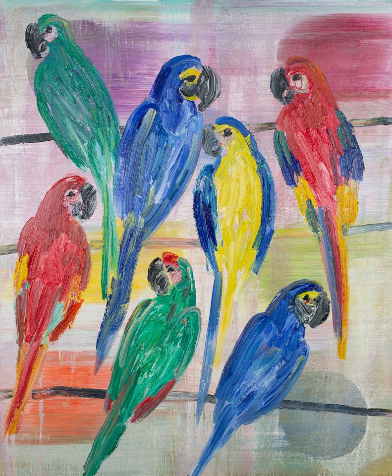Hunt Slonem, Macaws July, 2018
Oil on Canvas, 60 x 50 in.