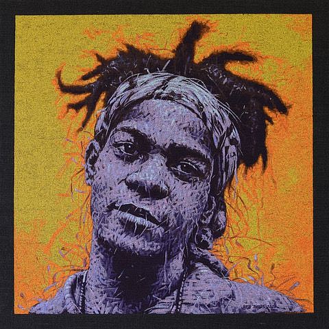 Alexi Torres, Basquiat on Gold, 2022
Thread on Canvas, 30 x 30 in.