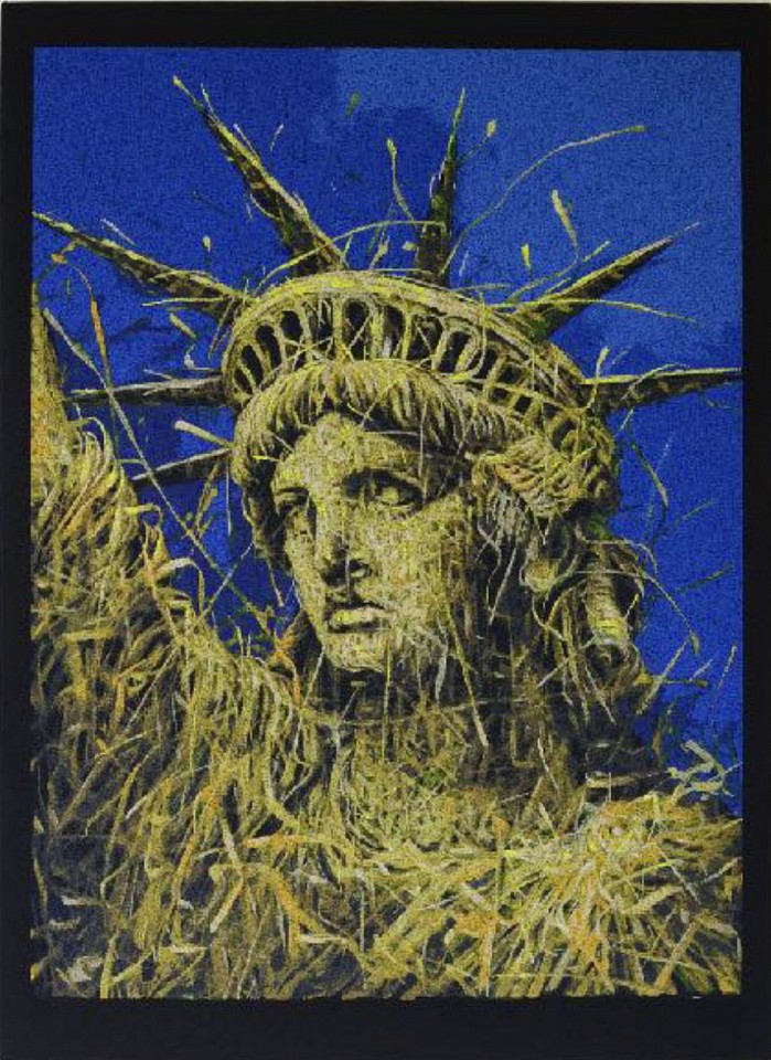 Alexi Torres, Liberty, 2021
Thread on Black Canvas, 30 x 23 in.