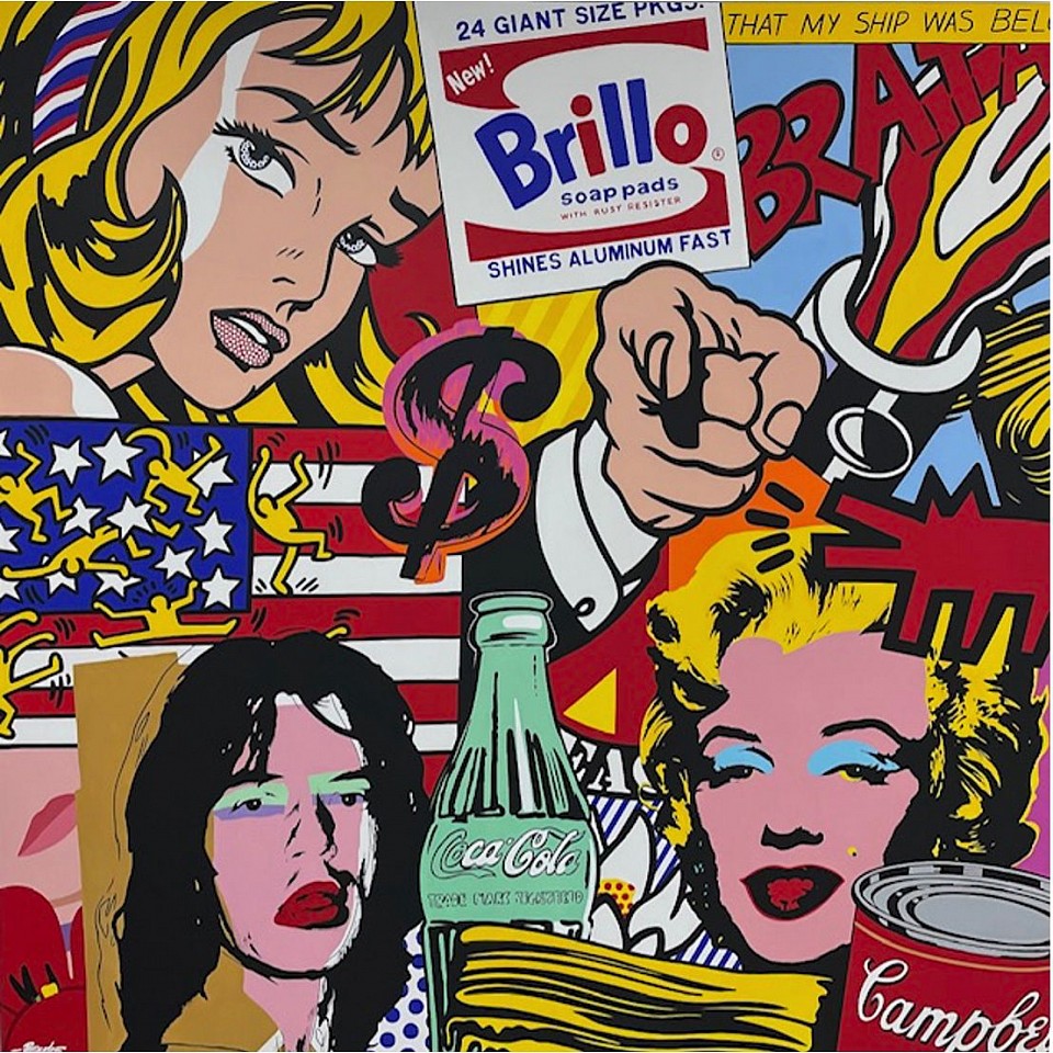 Guy Boudro, American Icons, 2023
Acrylic on Canvas, 62 x 62 in.