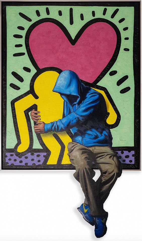 Hijack, BFF, 2023
Acrylic, Oil, and Spray Paint on Woodcut, 86 1/2 x 50 in.