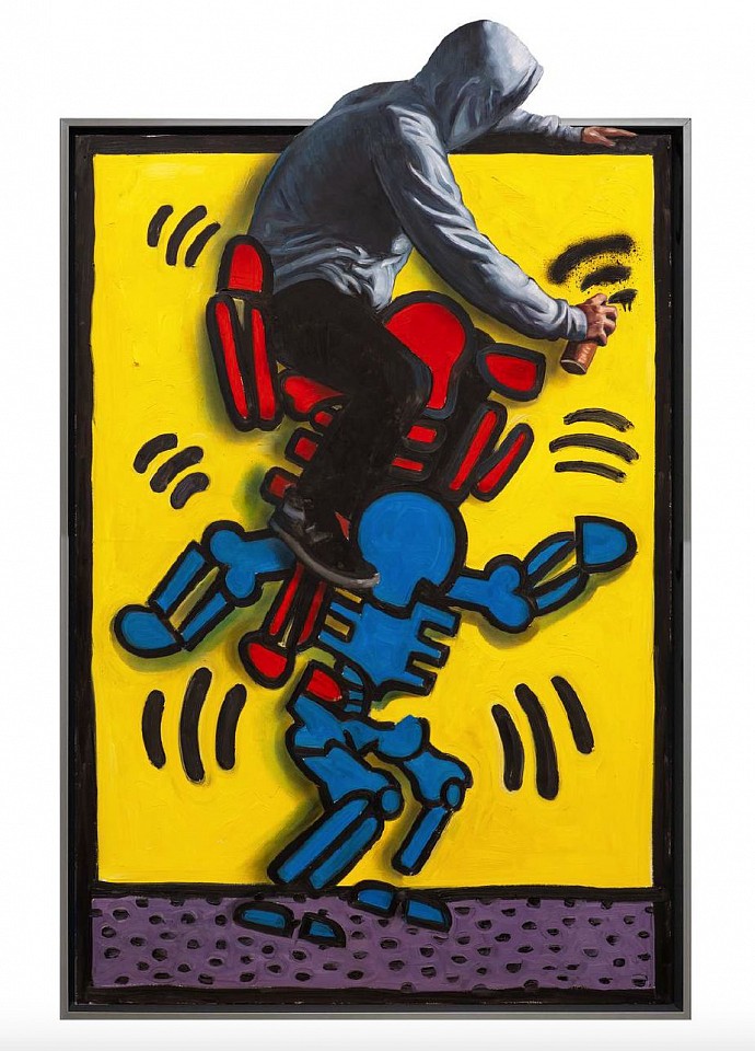 Hijack, Art Is Not Dead, 2023
Acrylic, Oil, and Spray Paint on Woodcut, 52 x 31 in.
