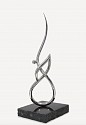 eL Seed, Love I
2021, Stainless Steel Sculpture