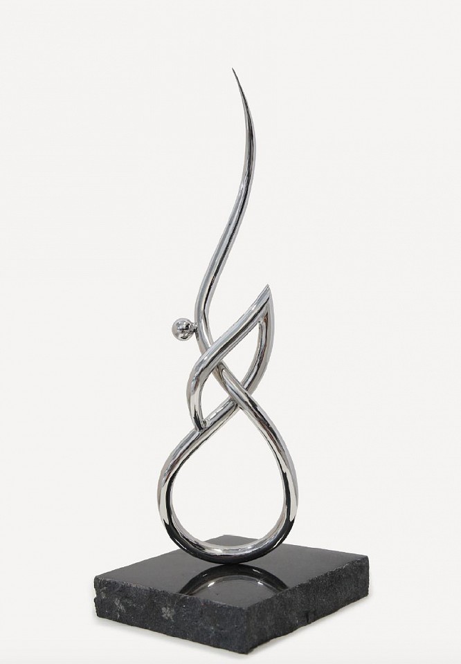 eL Seed, Love I, 2021
Stainless Steel Sculpture, 15 5/8 x 8 1/4 in.