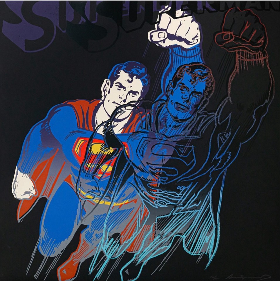 Andy Warhol, Superman (F. & S. II 260), 1981
Screenprint in Color with Diamond Dust on Lenox Museum Board, 38 x 38 in.