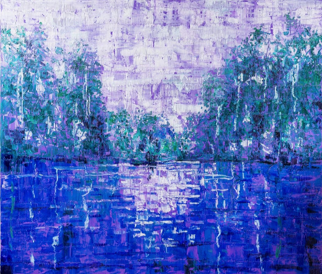 Hunt Slonem, Bayou Blu Louisiana, 2023
Oil on Canvas, 72 x 84 in.