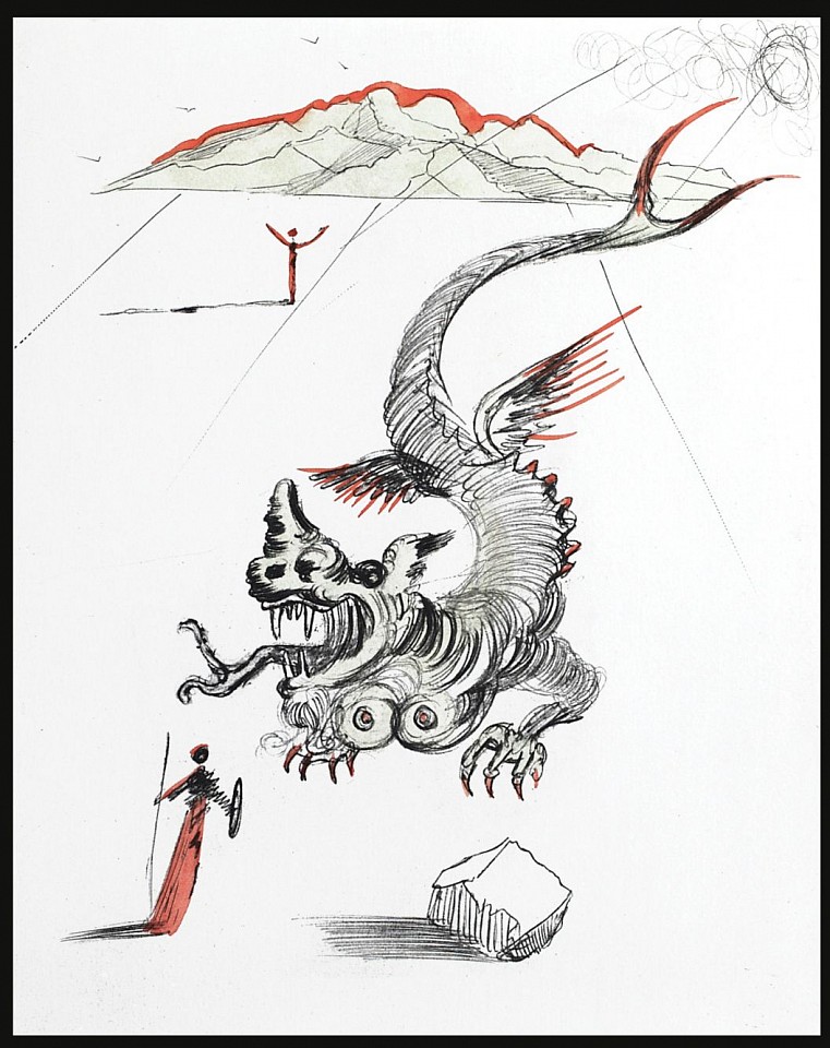 Salvador Dali, Mao Tse-Toung The Dragon Suite, 1967
Hand Colored Copper Etching on Japon, 15 x 11 in.