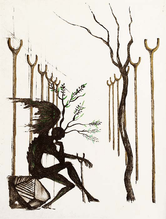 Salvador Dali, Individual Vitrail, 1969
Hand Colored Copper Etching on Arches, 15 x 11 in.