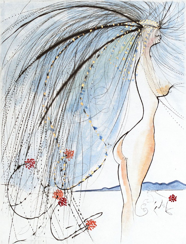 Salvador Dali, Individual Diane De Poitiers, 1971
Hand Colored Copper Etching on Arches, 25 x 20 in.