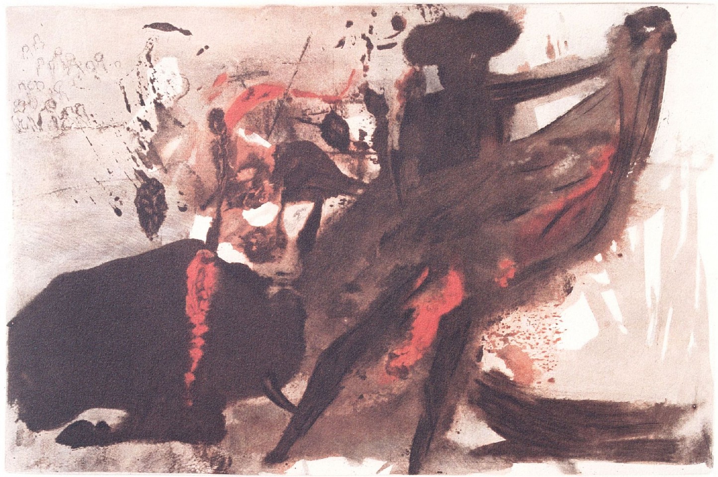 Salvador Dali, Individual Bullfight, 1966
Hand Colored Copper Etching on Arches, 20 x 25 in.