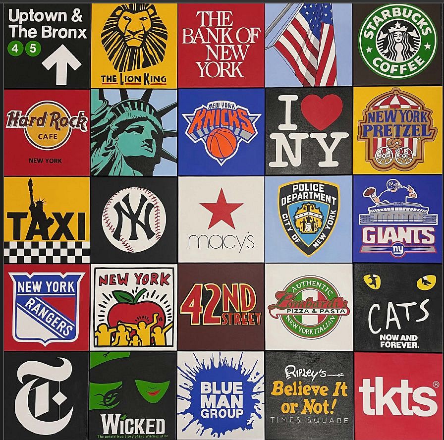 Guy Boudro, Mosaic: New York, 2024
Acrylic on Canvas, 63 1/2 x 63 1/2 in.