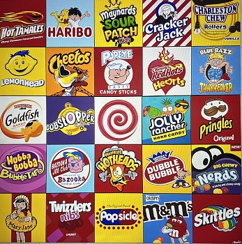 Work: Guy Boudro Candy Mosaic: Skittles