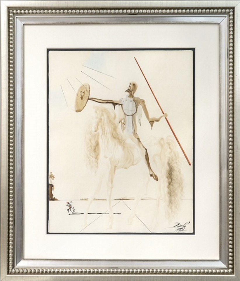 Salvador Dali, Victoria: La Guerra Espanola, 1947
Unique Watercolor, Sepia Wash with India Ink, 37 3/4 x 44 in.