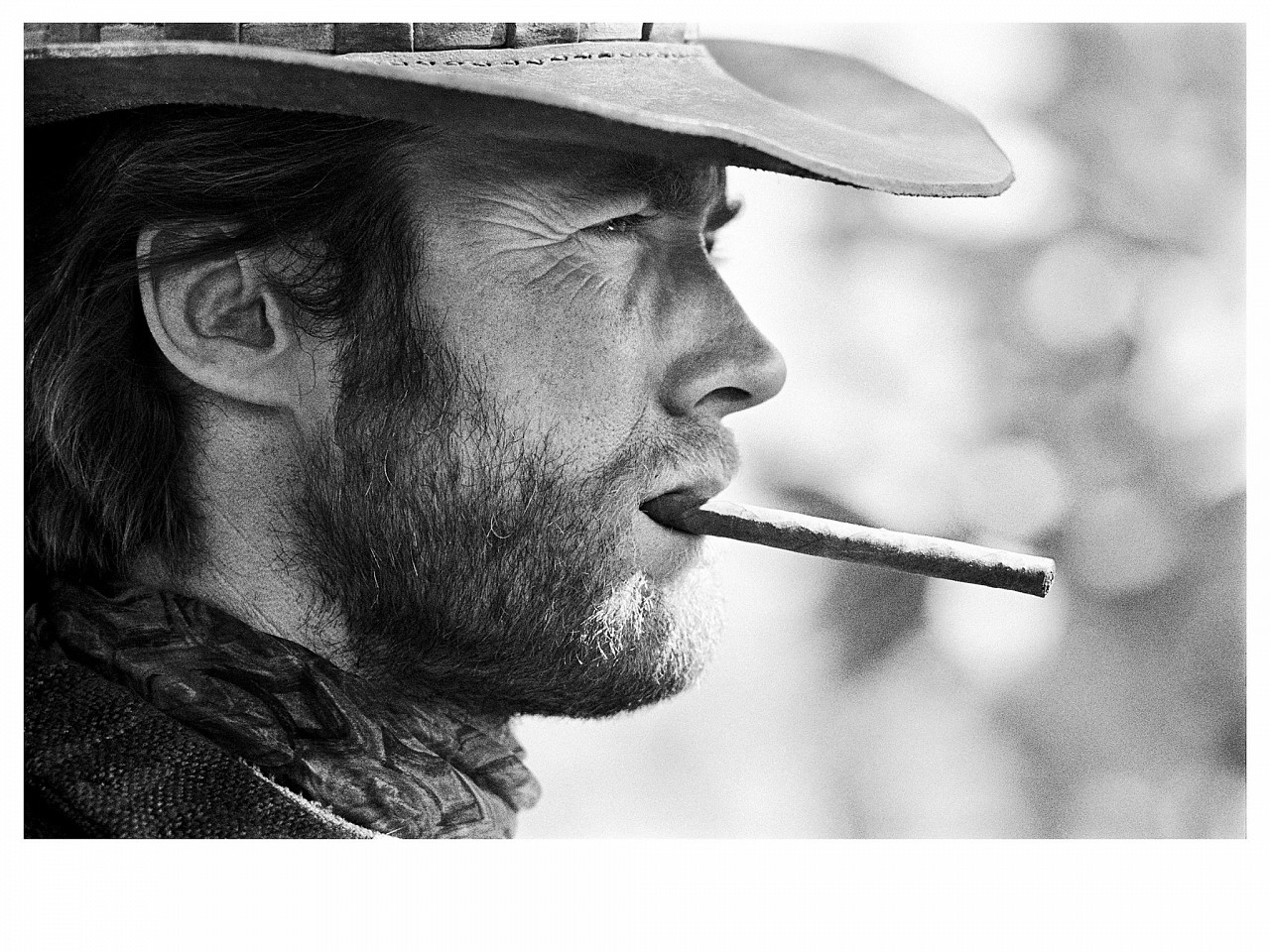 Lawrence Schiller, Close-up of  Clint Eastwood, 1970
Dye Sublimation, 40 x 60 in.