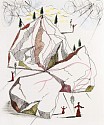 Salvador Dali, Mao Tse Toung: Mountain of Peace
1967, Hand Colored Copper Etching on Japon