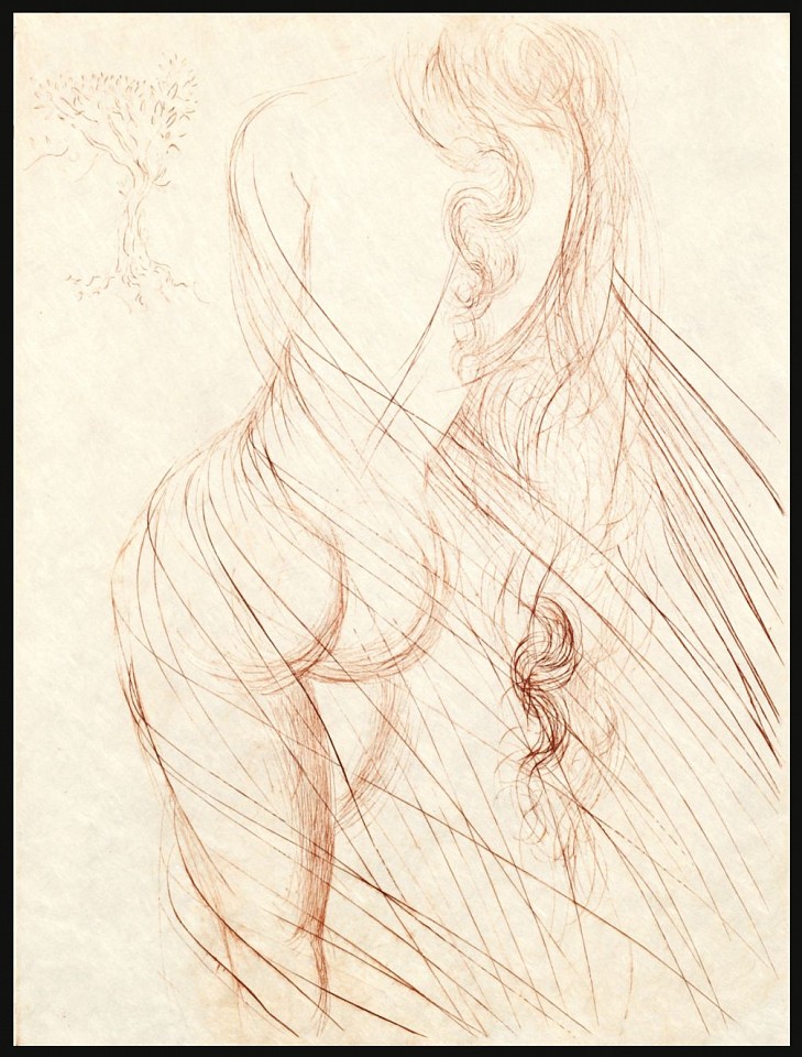 Salvador Dali, Individual: Nu Sanguine, 1968
Hand Colored Copper Etching on Arches, 22 x 15 in.