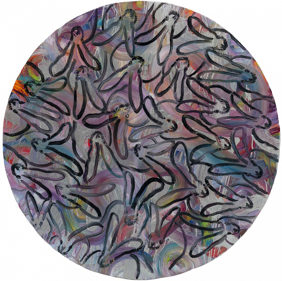 Hunt Slonem, Tondo Radial Bunnys, 2025
Original Oil on Canvas, 72 x 72 in.