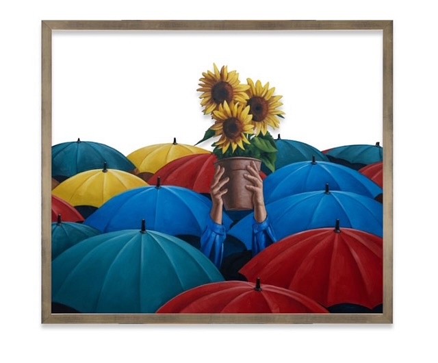 Hijack, Flowers, 2025
Acrylic, Oil, and Spray Paint on Woodcut, 40 x 42 in.