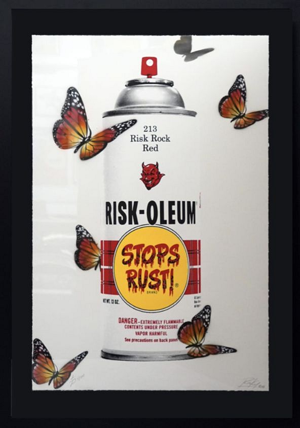 RISK, RISK-OLEUM, 2026
Hand Emellished Serigraph, 42 x 28 in.