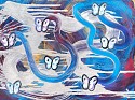 Hunt Slonem, Blue Totem Butterfly
2022, Original Oil on Canvas