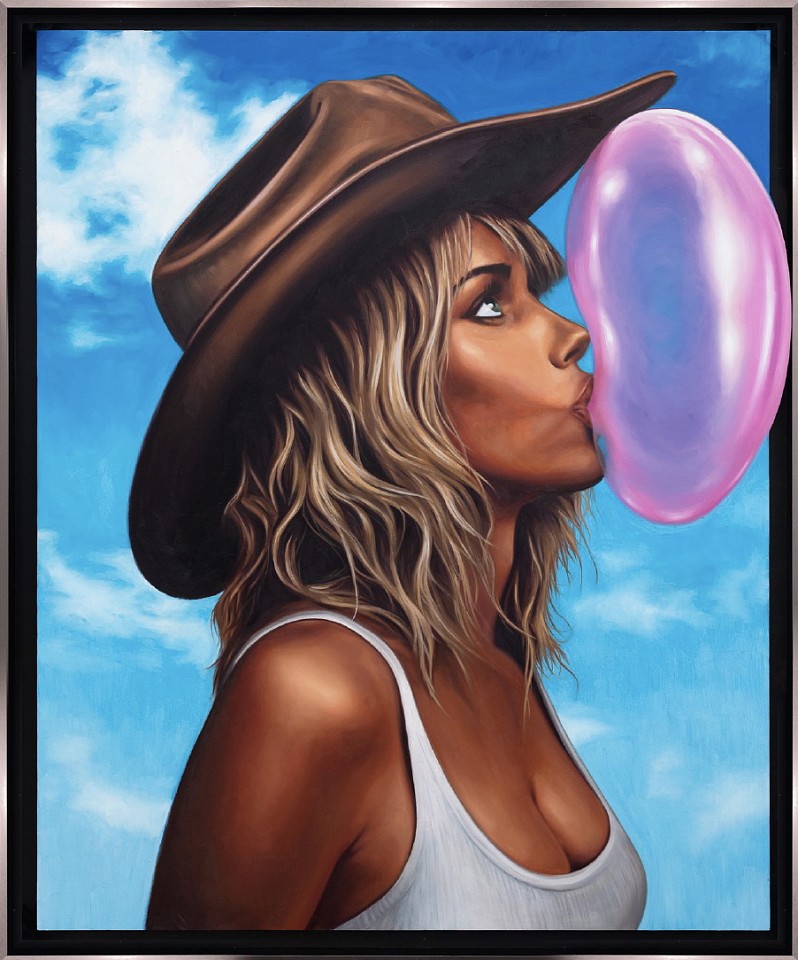 Hijack, Bubble Gum Girl, 2026
Oil on Wood, 45 x 36 in.