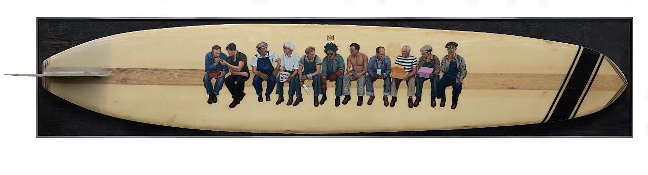 Hijack, Surfboard, 2026
Oil Paint on Surfboard, 20 x 110 in.